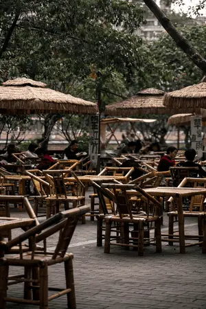 Traditional Chengdu teahouse showing everyday local life