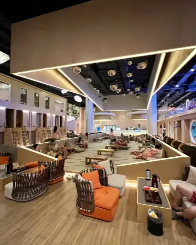 relax in chinese bath house